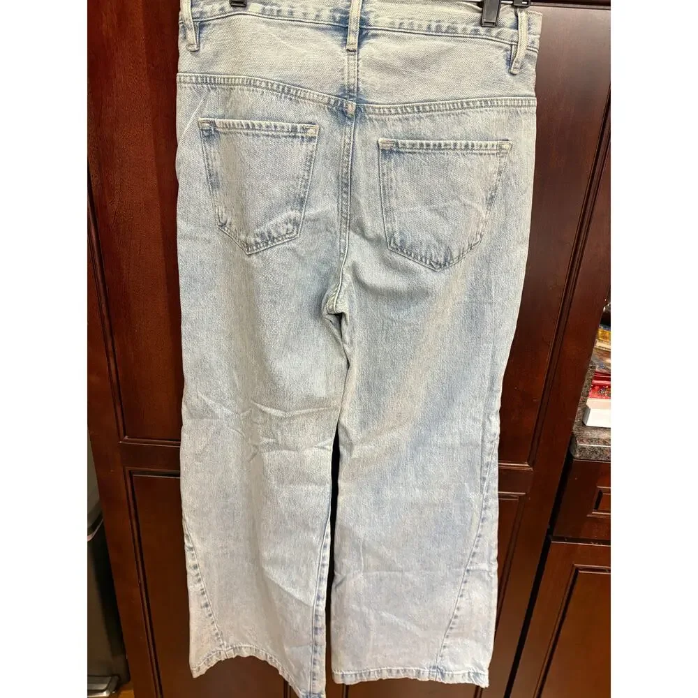 Frame Le Baggy Palazzo Jeans Light Wash Size 27 - Picture 4 of 11